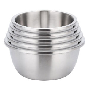 Soga 5Pcs Deepen Matte Stainless Steel Stackable Baking Washing Mixing Bowls Set Food Storage Basin Nz Depot - Nz Depot