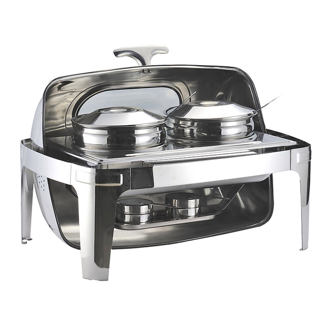 Soga 6.5L Stainless Steel Double Soup Tureen Bowl Station Roll Top Buffet Chafing Dish Catering Chafer Food Warmer Server, Business &Amp; Industrial, Food Service, Plate &Amp; Dish Warmers, , ,  - Nz Depot 1