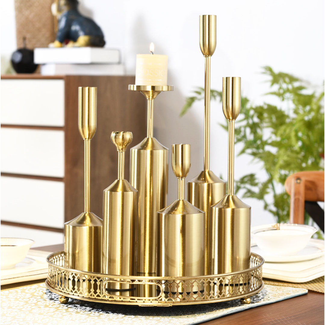 Soga 6Pcs Gold Iron Taper Luxury Candlestick Candle Holder Stand Pillar, Home &Amp; Living, Home Decor, Candles &Amp; Holders, Candle Accessories, ,  - Nz Depot 3