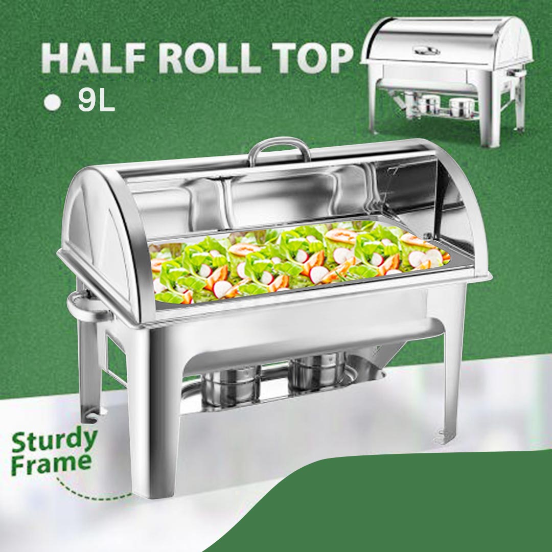 Soga 9L Stainless Steel Full Size Roll Top Chafing Dish Food Warmer, Furniture, Kitchen &Amp; Dining Room Furniture, Buffets, Sideboards &Amp; Kitchen Islands, , ,  - Nz Depot 3