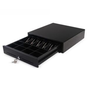 SOGA Black Heavy Duty Cash Drawer Electronic 4 Bills 8 Coins Cheque Slot Tray Pos 410, Business & Industrial, Retail, Money Handling, Cash Register & POS Terminal Accessories, Cash Drawers & Trays,  - NZ DEPOT 1