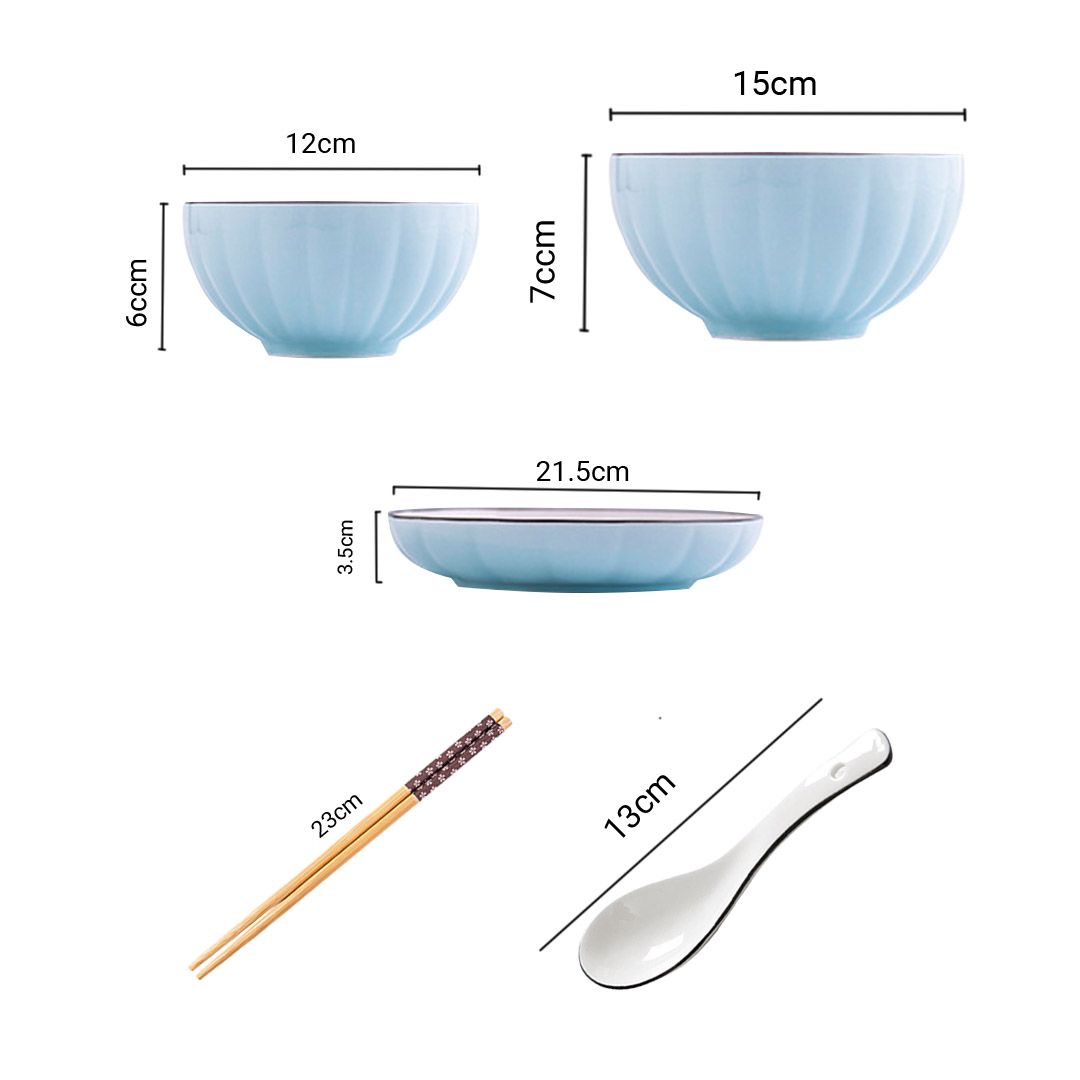 SOGA Blue Japanese Style Ceramic Dinnerware Crockery Soup Bowl Plate Server Kitchen Home Decor Set of 10, Kitchenware, Table Top, Dinnerware, Bowl,  - NZ DEPOT 2