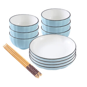 SOGA Blue Japanese Style Ceramic Dinnerware Crockery Soup Bowl Plate Server Kitchen Home Decor Set of 10, Kitchenware, Table Top, Dinnerware, Bowl, ,  - NZ DEPOT 1