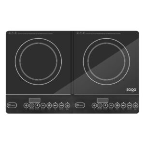 SOGA Cooktop Portable Induction LED Electric Double Duo Hot Plate Burners Cooktop Stove, electronics & appliances > appliances > large appliances > cooktops > induction cooktops, , , , ,  - NZ DEPOT 1