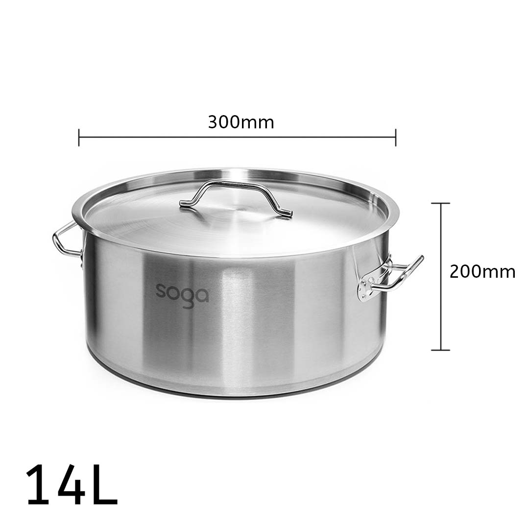 Soga Dual Burners Cooktop Stove, 14L And 17L Stainless Steel Stockpot Top Grade Stock Pot, Home &Amp; Living, Kitchen &Amp; Dining, Cookware, Induction Cookware, ,  - Nz Depot 4