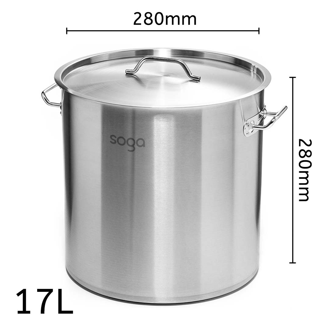 Soga Dual Burners Cooktop Stove, 14L And 17L Stainless Steel Stockpot Top Grade Stock Pot, Home &Amp; Living, Kitchen &Amp; Dining, Cookware, Induction Cookware, ,  - Nz Depot 8