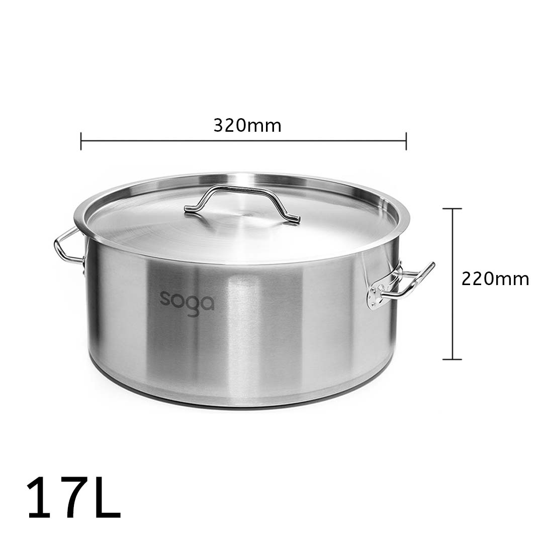 Soga Dual Burners Cooktop Stove, 21L And 17L Stainless Steel Stockpot Top Grade Stock Pot, Home &Amp; Living, Kitchen &Amp; Dining, Cookware, Induction Cookware, ,  - Nz Depot 4