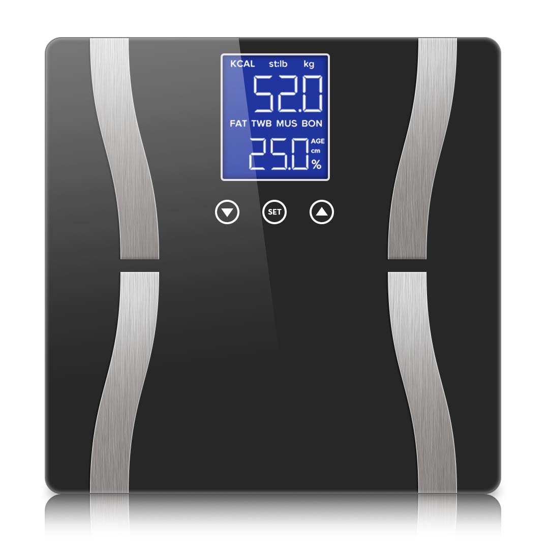 Soga Glass Lcd Digital Body Fat Scale Bathroom Electronic Gym Water Weighing Scales Black, Home &Amp; Living &Gt; Bathroom &Gt; Bathroom Accessories &Gt; Bathroom Scales, , , , ,  - Nz Depot 1