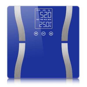 Soga Glass Lcd Digital Body Fat Scale Bathroom Electronic Gym Water Weighing Scales Blue Nz Depot - Nz Depot