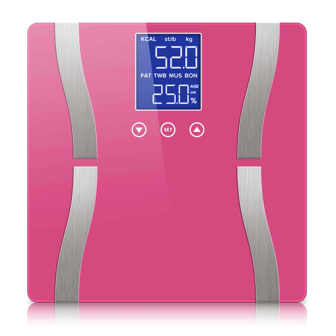 Soga Glass Lcd Digital Body Fat Scale Bathroom Electronic Gym Water Weighing Scales Pink, Home &Amp; Living &Gt; Bathroom &Gt; Bathroom Accessories &Gt; Bathroom Scales, , , , ,  - Nz Depot 1