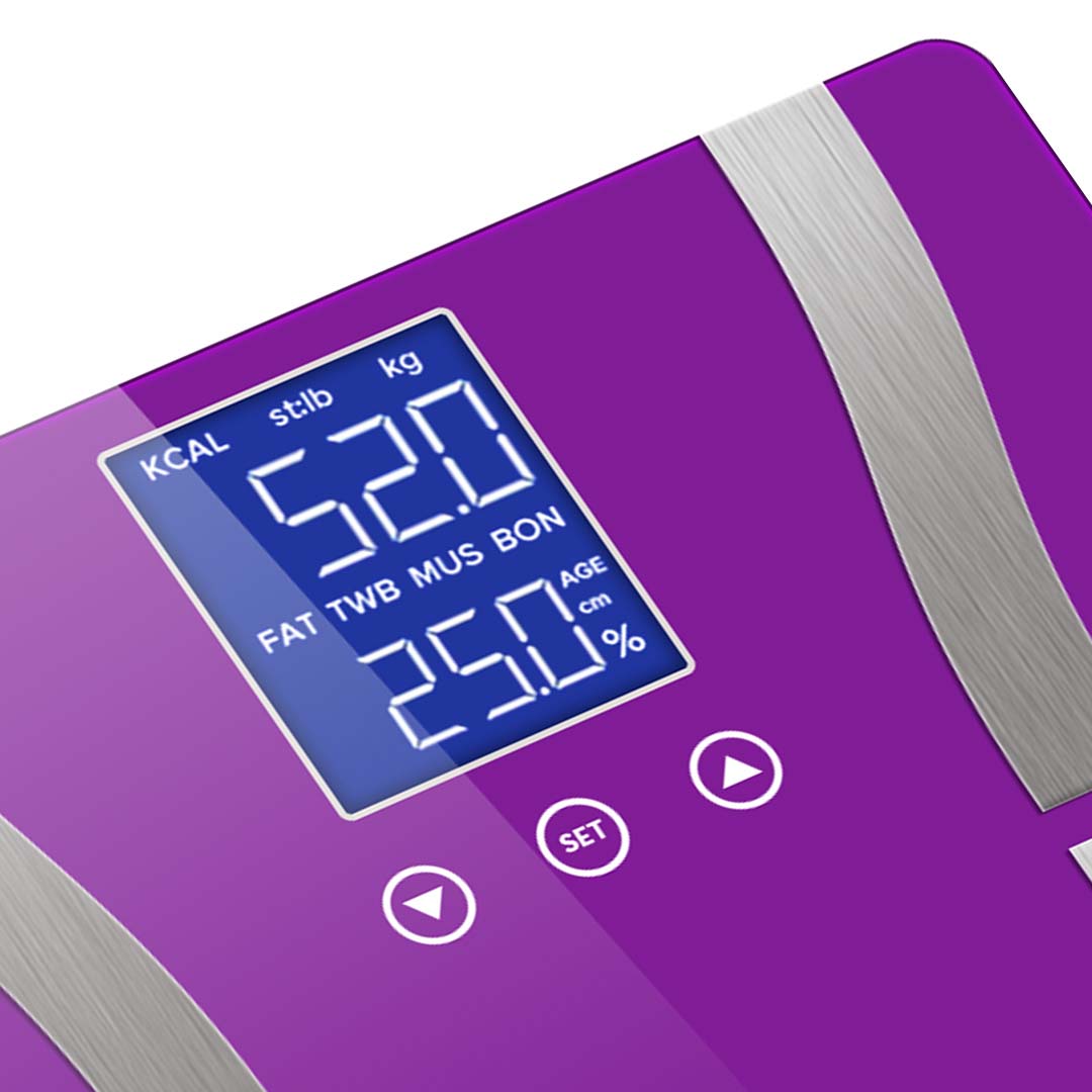 Soga Glass Lcd Digital Body Fat Scale Bathroom Electronic Gym Water Weighing Scales Purple, Home &Amp; Living &Gt; Bathroom &Gt; Bathroom Accessories &Gt; Bathroom Scales, , , , ,  - Nz Depot 4