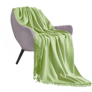 Soga Green Acrylic Knitted Throw Blanket Solid Fringed Warm Cozy Woven Cover Couch Bed Sofa Home Decor Nz Depot - Nz Depot