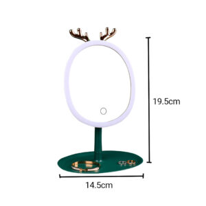 SOGA Green Antler LED Light Makeup Mirror Tabletop Vanity Home Decor, Home, Bathroom, Bathroom Accessories, Bathroom Storage, ,  - NZ DEPOT 2