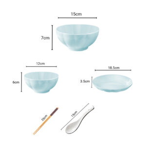 SOGA Light Blue Japanese Style Ceramic Dinnerware Crockery Soup Bowl Plate Server Kitchen Home Decor Set of 10, Kitchenware, Table Top, Dinnerware, Bowl, ,  - NZ DEPOT 2