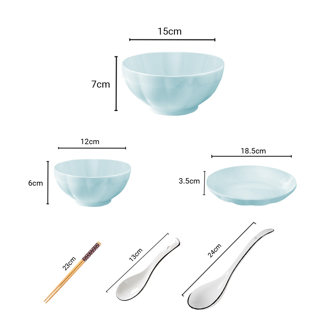 Soga Light Blue Japanese Style Ceramic Dinnerware Crockery Soup Bowl Plate Server Kitchen Home Decor Set Of 5, Kitchenware, Table Top, Dinnerware, Bowl, ,  - Nz Depot 2