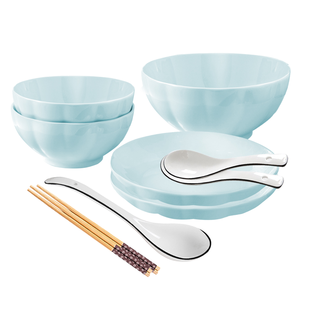 Soga Light Blue Japanese Style Ceramic Dinnerware Crockery Soup Bowl Plate Server Kitchen Home Decor Set Of 5, Kitchenware, Table Top, Dinnerware, Bowl, ,  - Nz Depot 1