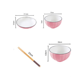 SOGA Pink Japanese Style Ceramic Dinnerware Crockery Soup Bowl Plate Server Kitchen Home Decor Set of 10, Kitchenware, Table Top, Dinnerware, Bowl, ,  - NZ DEPOT 2