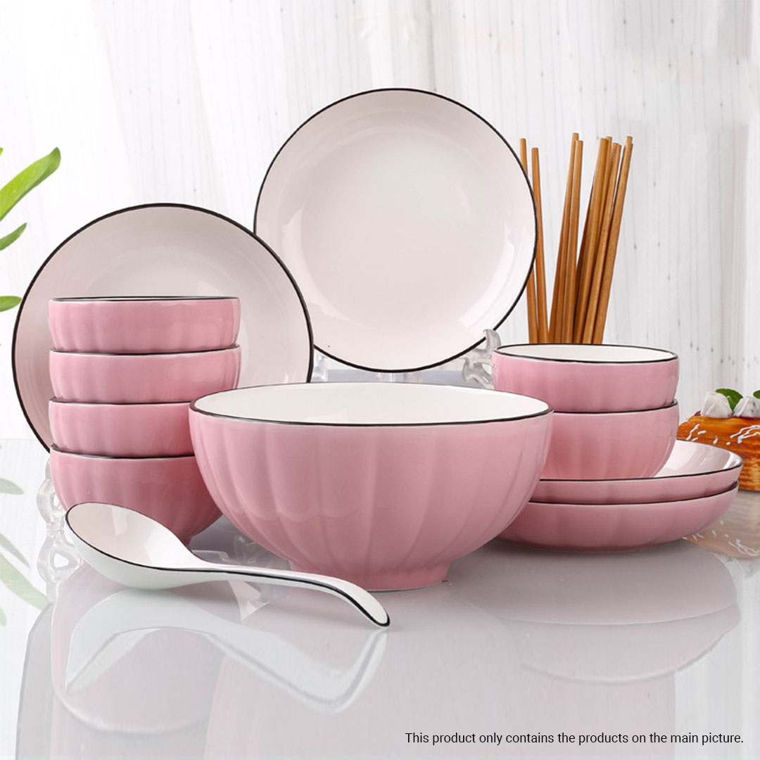 Soga Pink Japanese Style Ceramic Dinnerware Crockery Soup Bowl Plate Server Kitchen Home Decor Set Of 10, Kitchenware, Table Top, Dinnerware, Bowl, ,  - Nz Depot 6