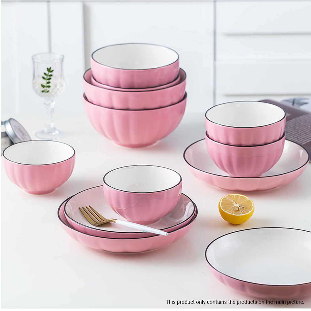 Soga Pink Japanese Style Ceramic Dinnerware Crockery Soup Bowl Plate Server Kitchen Home Decor Set Of 10, Kitchenware, Table Top, Dinnerware, Bowl, ,  - Nz Depot 8