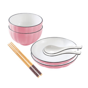 Soga Pink Japanese Style Ceramic Dinnerware Crockery Soup Bowl Plate Server Kitchen Home Decor Set Of 4 Nz Depot - Nz Depot