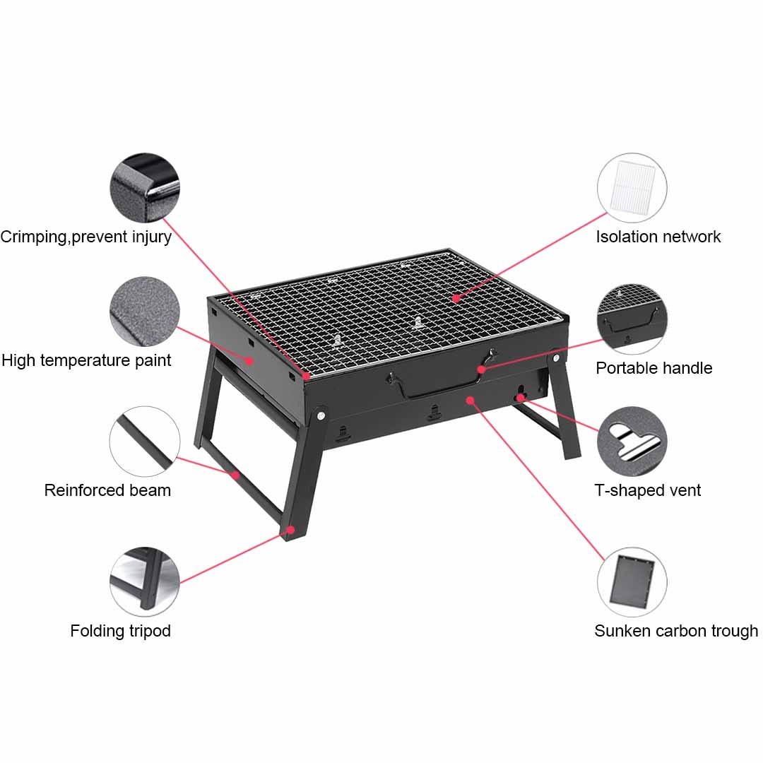 SOGA Portable Mini Folding Thick Box-type Charcoal Grill for Outdoor BBQ Camping, Sports & Outdoors, Camping & Hiking, Gas & Fuel Appliances, Portable Stoves, ,  - NZ DEPOT 6