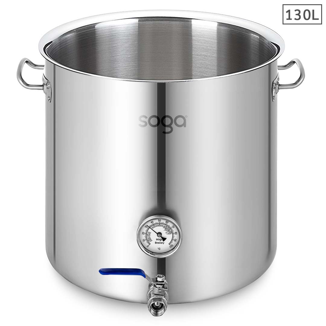 Soga Stainless Steel 130L No Lid Brewery Pot With Beer Valve 55*55Cm, Groceries &Amp; Liquor, Household, Home Brewing &Amp; Wine Making, Equipment, ,  - Nz Depot 1