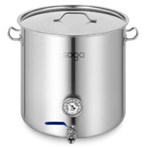 SOGA Stainless Steel Brewery Pot 33L With Beer Valve 35*35cm, Groceries & Liquor, Household, Home Brewing & Wine Making, Equipment, ,  - NZ DEPOT 1