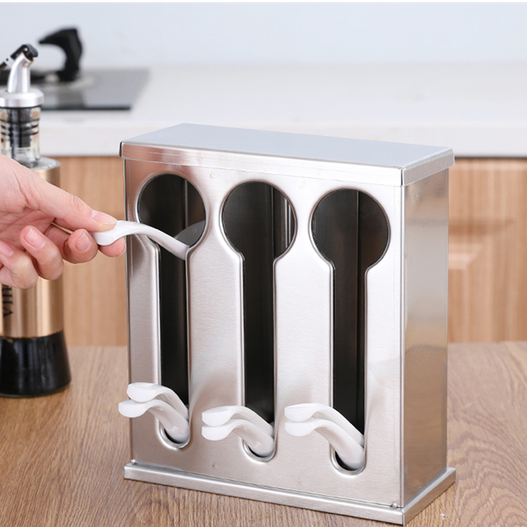 Soga Stainless Steel Buffet Restaurant Spoon Utensil Holder Storage Rack 3 Holes, Home &Amp; Living, Kitchen &Amp; Dining, Tableware, Cutlery, ,  - Nz Depot 4