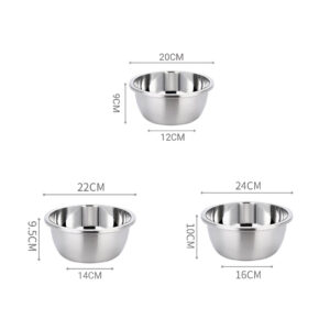 SOGA Stainless Steel Nesting Basin Colander Perforated Kitchen Sink Washing Bowl Metal Basket Strainer Set of 3, Home & Living, Kitchen & Dining, Bakeware, Mixing Bowls, ,  - NZ DEPOT 2