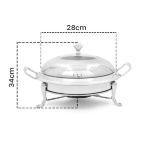 SOGA Stainless Steel Round Buffet Chafing Dish Cater Food Warmer Chafer with Glass Top Lid, Business & Industrial, Food Service, Plate & Dish Warmers, , ,  - NZ DEPOT 2