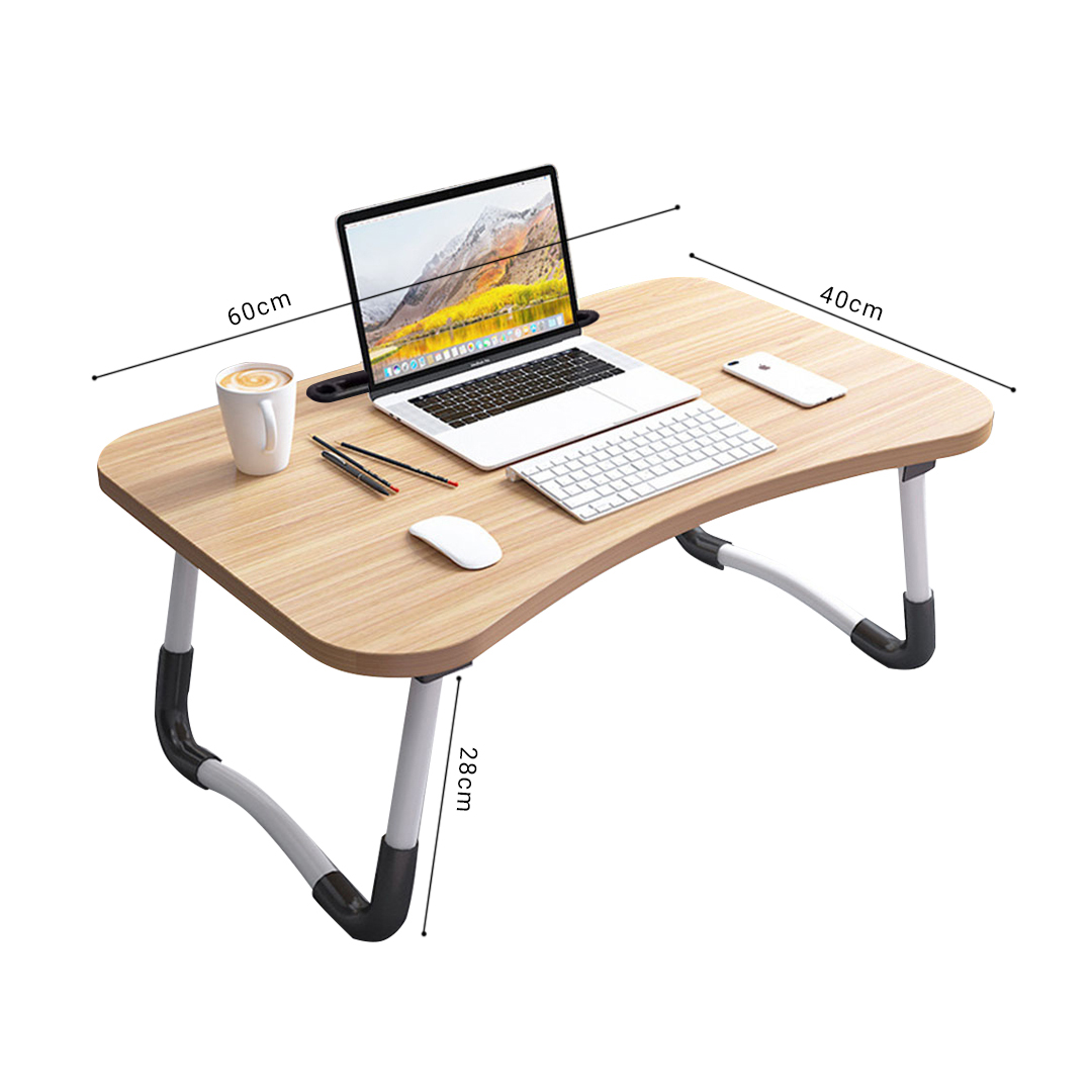 Soga Walnut Portable Bed Table Adjustable Foldable Bed Sofa Study Table Laptop Mini Desk With Notebook Stand Card Slot Holder Home Decor, Desks &Amp; Computer Tables, , , , ,  - Nz Depot 5