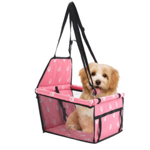 SOGA Waterproof Pet Booster Car Seat Breathable Mesh Safety Travel Portable Dog Carrier Bag Pink, Pet Supplies, Dogs, Carriers & Travel Products, , ,  - NZ DEPOT 1