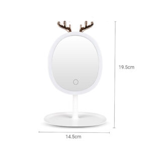 SOGA White Antler LED Light Makeup Mirror Tabletop Vanity Home Decor, Home, Bathroom, Bathroom Accessories, Bathroom Storage, ,  - NZ DEPOT 2