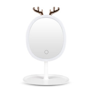 SOGA White Antler LED Light Makeup Mirror Tabletop Vanity Home Decor, Home, Bathroom, Bathroom Accessories, Bathroom Storage, ,  - NZ DEPOT 1