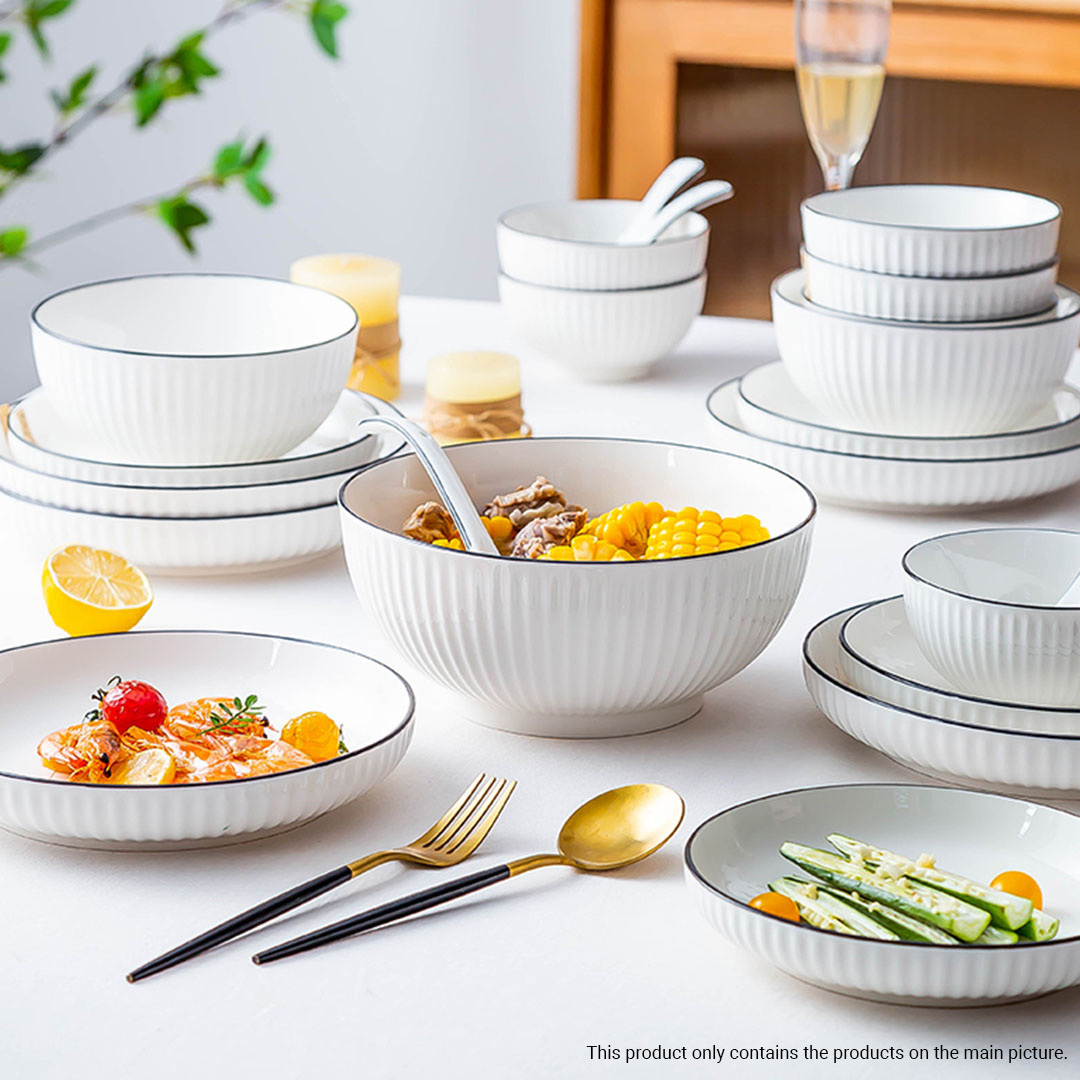 SOGA White Japanese Style Ceramic Dinnerware Crockery Soup Bowl Plate Server Kitchen Home Decor Set of 6, Kitchenware, Table Top, Dinnerware, Bowl, ,  - NZ DEPOT 5