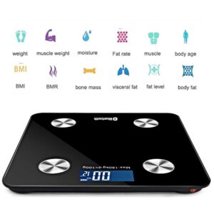 SOGA Wireless Bluetooth Digital Body Fat Scale Bathroom Health Analyser Weight Black, Home & Living > Decor & Accessories > Bathroom Accessories > Bathroom Scales, , , , ,  - NZ DEPOT 2