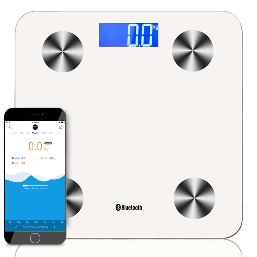 Soga Wireless Bluetooth Digital Body Fat Scale Bathroom Health Analyser Weight White, Home &Amp; Living &Gt; Bathroom &Gt; Bathroom Accessories &Gt; Bathroom Scales, , , , ,  - Nz Depot 1