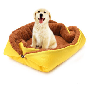 SOGA Yellow Dual-purpose Cushion Nest Cat Dog Bed Warm Plush Kennel Mat Pet Home Travel Essentials, Pet Supplies, Dogs, Carriers & Travel Products, , ,  - NZ DEPOT 1