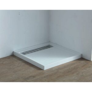 Shower Tray - High Flow Waste & Stainless Steel Grate Cover 1000x1000mm