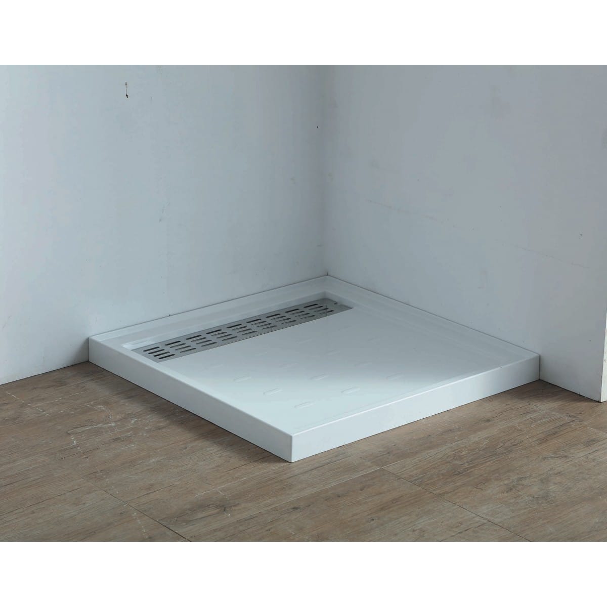 Shower Tray - High Flow Waste &Amp; Stainless Steel Grate Cover 1000X1000Mm, Shower Tray - Nz Depot