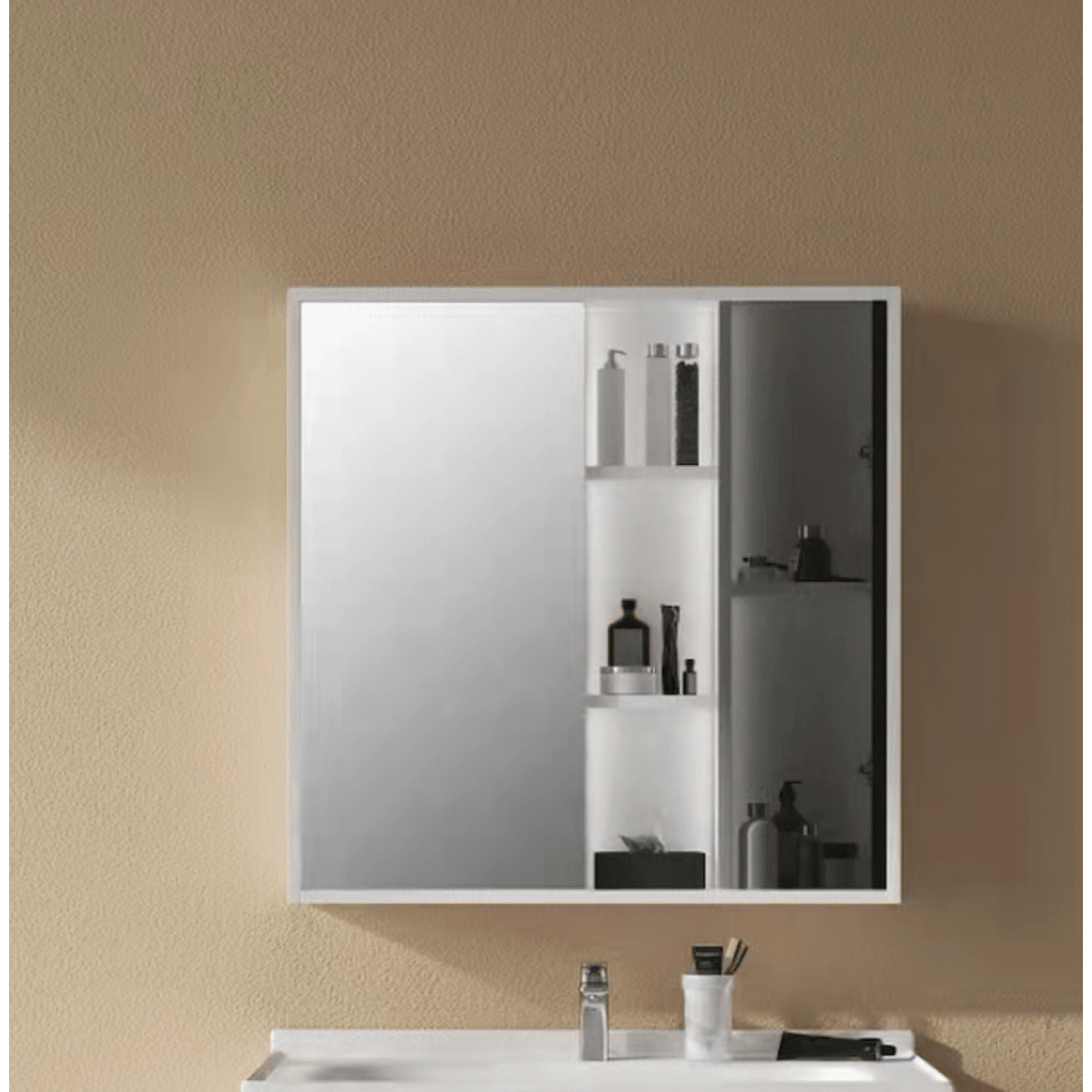 The European Bathroom Led Mirror Cabinet 800Mm 100% Waterproof H3M, Mirror - Nz Depot