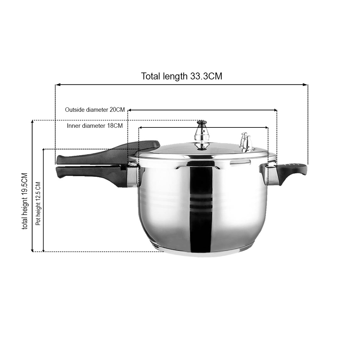 10L Commercial Grade Stainless Steel Pressure Cooker With Seal, Electronics &Amp; Appliances, Appliances, Small Kitchen Appliances, Benchtop Cooking, Slow Cookers &Amp; Pressure Cookers,  - Nz Depot 7