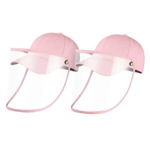 2X Outdoor Protection Hat Anti Fog Pollution Dust Protective Cap Full Face Hd Shield Cover Kids Pink Nz Depot - Nz Depot