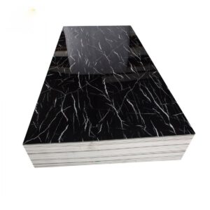 PVC UV Marble Stone Board Net Black Color Net Black Waterproof decorative sheet NZ DEPOT