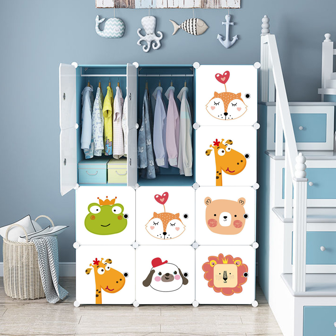 Soga 10 Cubes Diy Animal Design Portable Wardrobe Divide-Grid Modular Storage Organiser Foldable Closet, Home &Amp; Living, Bedroom??Edroom Storage Solutions, Other, , ,  - Nz Depot 3