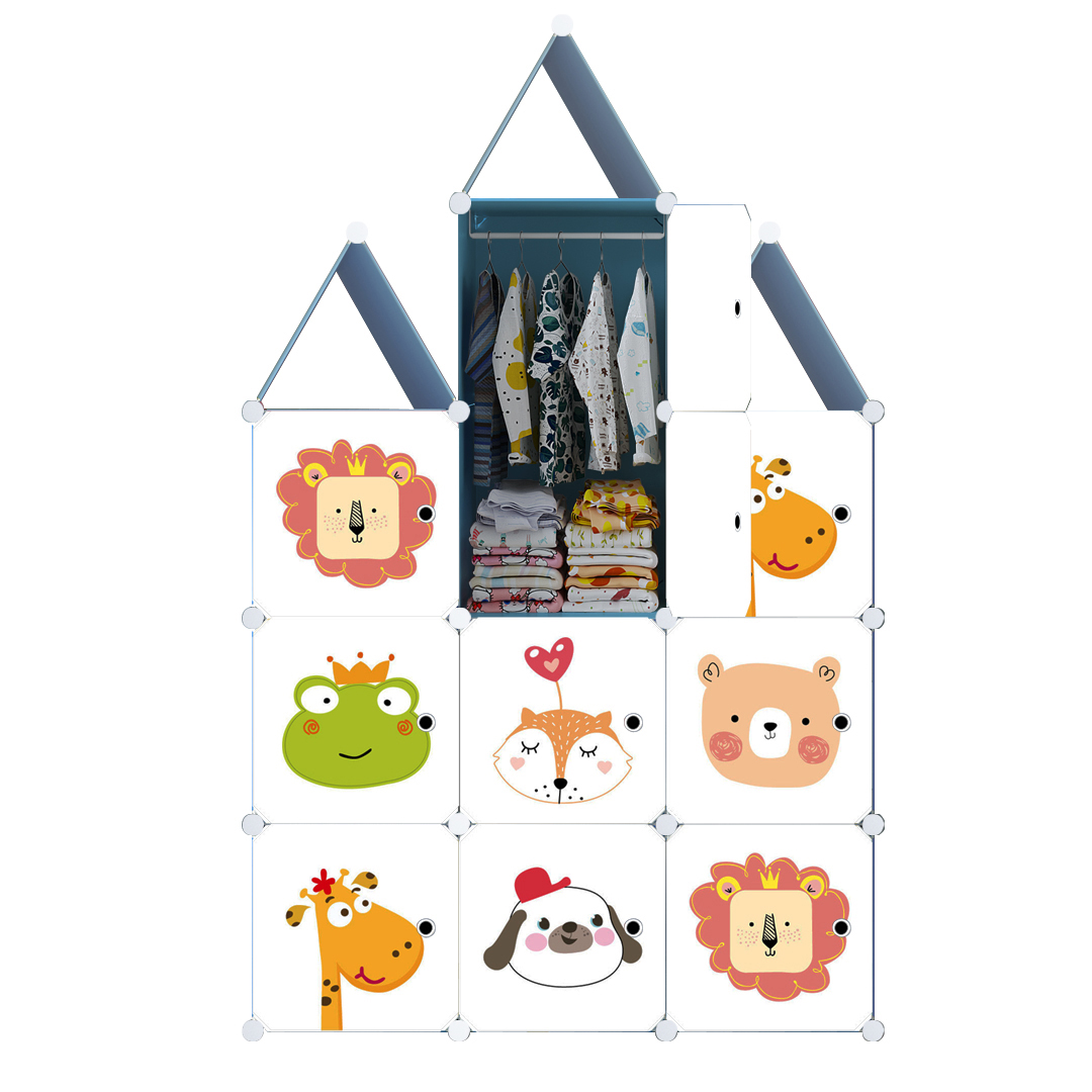 Soga 10 Cubes Diy Animal Design Portable Wardrobe Divide-Grid Modular Storage Organiser Foldable Closet, Home &Amp; Living, Bedroom??Edroom Storage Solutions, Other, , ,  - Nz Depot 1