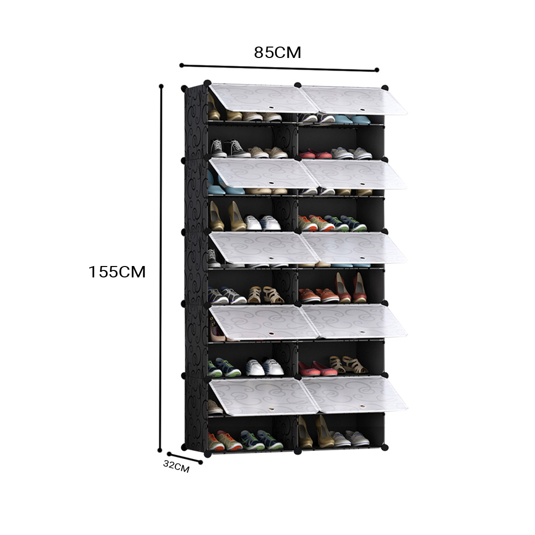 Soga 10 Tier 2 Column Shoe Rack Organizer Sneaker Footwear Storage Stackable Stand Cabinet Portable Wardrobe With Cover, Furniture, Storage &Amp; Shelving, Shoe Storage, , ,  - Nz Depot 2