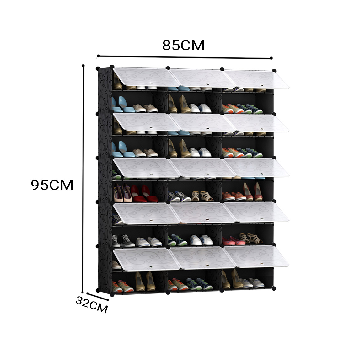 Soga 10 Tier 3 Column Shoe Rack Organizer Sneaker Footwear Storage Stackable Stand Cabinet Portable Wardrobe With Cover, Furniture, Storage &Amp; Shelving, Shoe Storage, , ,  - Nz Depot 2