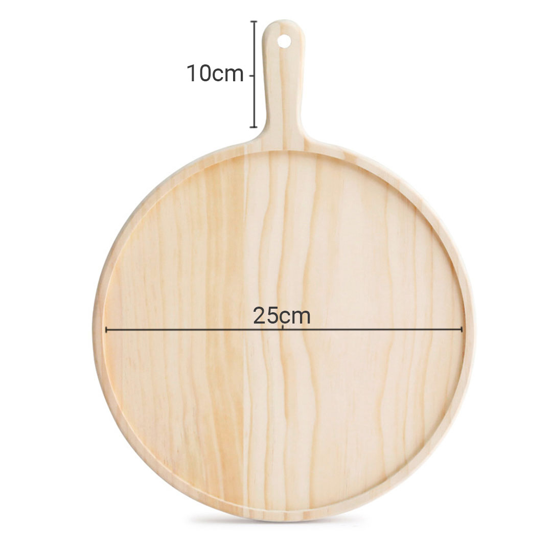 Soga 10 Inch Round Premium Wooden Pine Food Serving Tray Charcuterie Board Paddle Home Decor, Kitchenware, Table Top, Servingware, Servingware Platter, ,  - Nz Depot 2