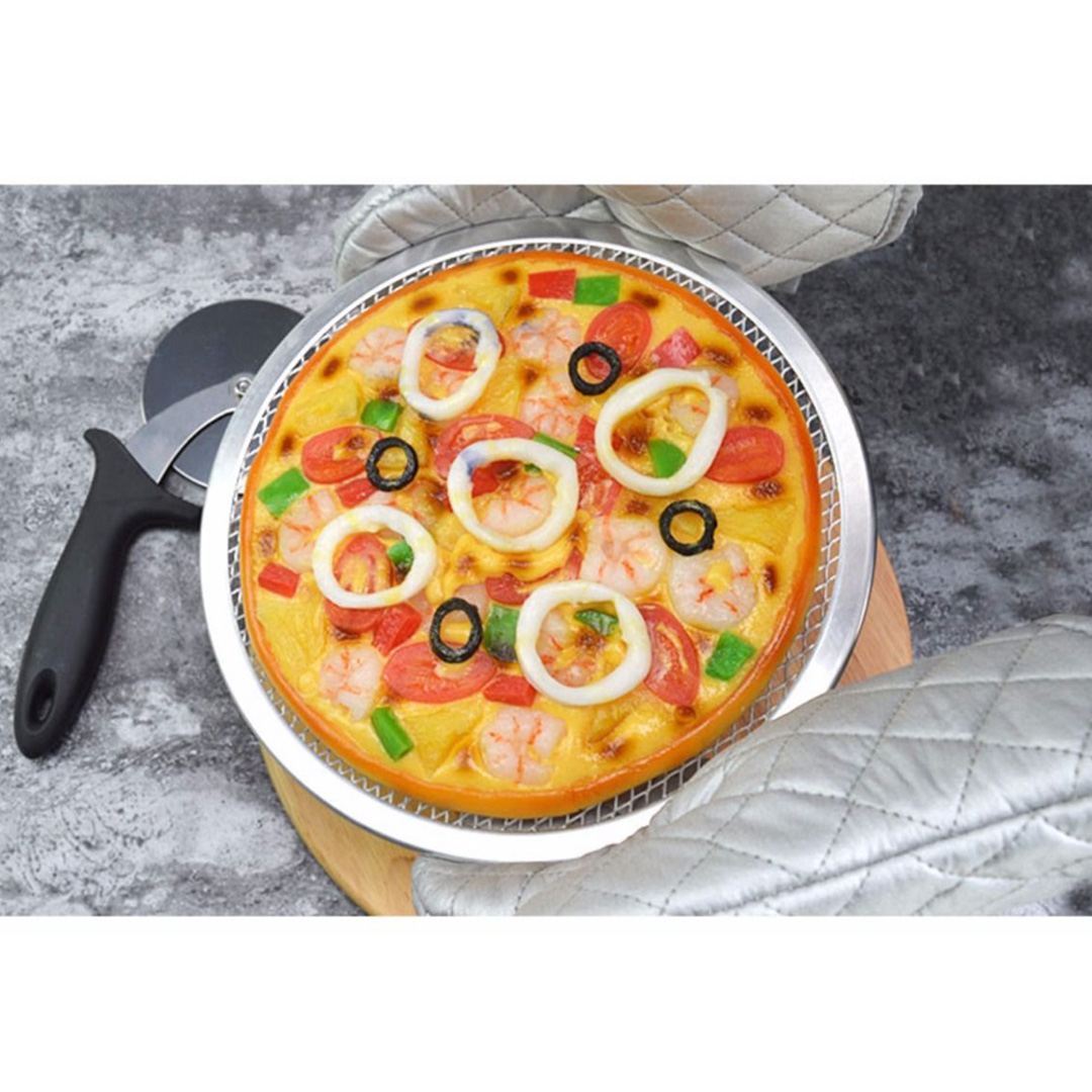 Soga 10-Inch Round Seamless Aluminium Nonstick Commercial Grade Pizza Screen Baking Pan, Home &Amp; Living, Kitchen &Amp; Dining, Kitchen Tools &Amp; Utensils, Pasta &Amp; Pizza Tools, ,  - Nz Depot 9